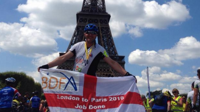 Francis Mills Completes 297 Mile Ride From London To Paris
