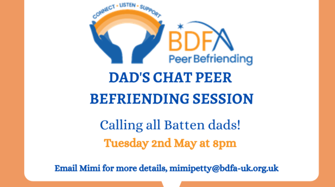 Join Our Friendly Dads Chat Session On Tuesday 2nd May At 8pm On Zoom