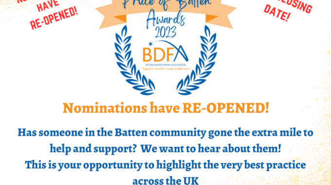 Nomination Have Re-opened! Pride Of Batten Awards