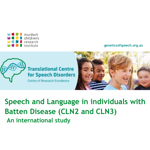 Speech And Language In Individuals With Batten Disease (CLN2 And CLN3)- An International Study